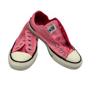 Converse All Star Slip On Sneakers Unisex Size 4/6 Pink Casual Canvas Low Top